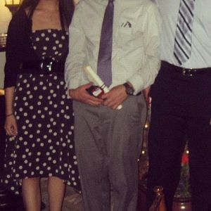 The Limited asymmetric hem strapless dress